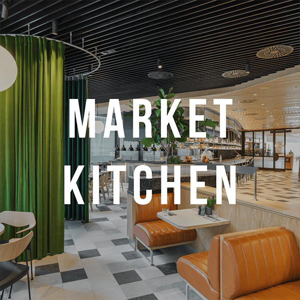 Image of the Market Kitchen Restaurant with text saying 'Market Kitchen'